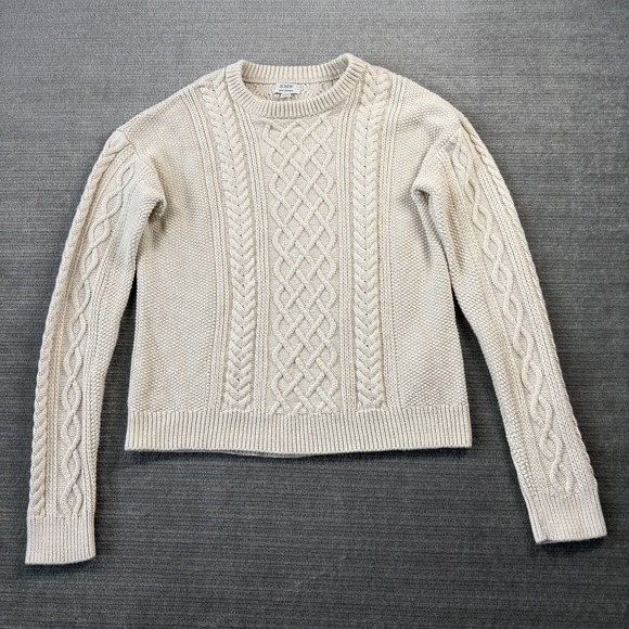 J.CREW Sweaters - J Crew Sweater Women S Cream Cable Knit Fisherman Classic Coastal Cotton Preppy